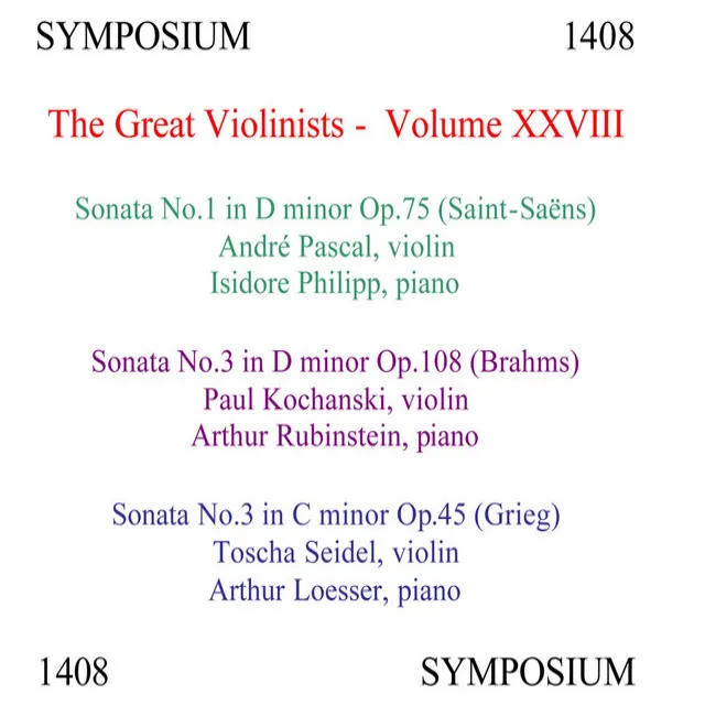 Violin Sonata No. 3 in C Minor, Op. 45: II. Allegretto espressivo alla romanza