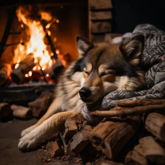 Perros Junto Al Fuego: Cálidas Melodías Relajantes by Biblioteca de sonidos de fuego de Rushing Blaze