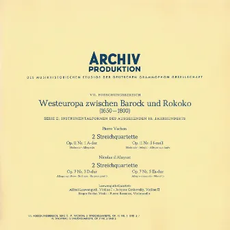 Vachon: String Quartet In A, Op.11 No.1; String Quartet In F Minor, Op.11 No.5 / Dalayrac: String Quartet In D, Op.7 No.3; String Quartet In E Flat Major, Op.1 No.5 by Quatuor Loewenguth