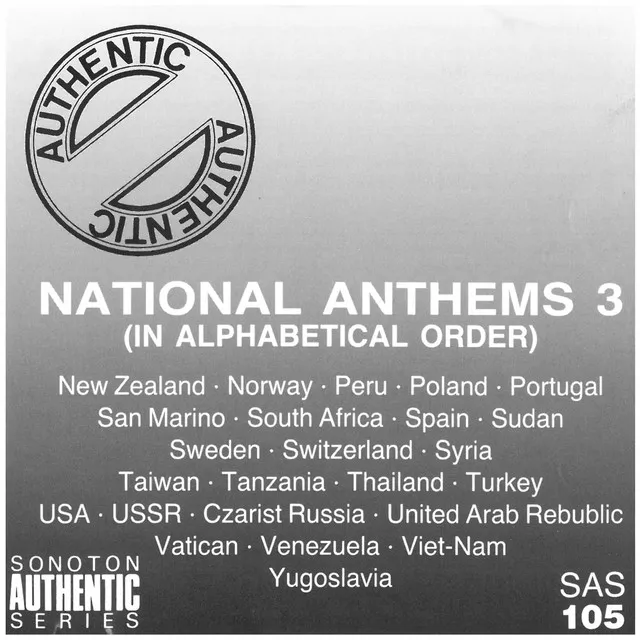 National Anthems, Vol. 3 (N - Y)