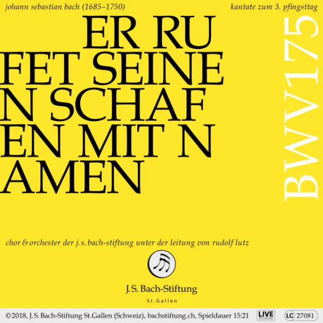 Er rufet seinen Schafen mit Namen, BWV 175: No. 7, Nun, werter Geist, ich folg dir (Live)