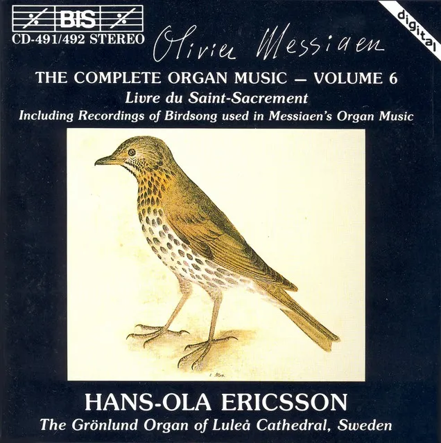 Birdsong Used in Messiaen's Organ Music: European Birds: Turdus merula (Blackbird)