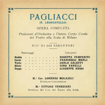 Paperback Opera: Pagliacci GA 1930 by Carlo Galeffi