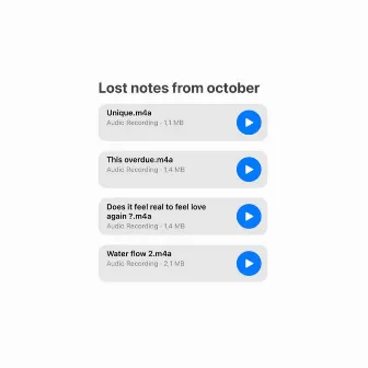 Lost notes from october by 8500K