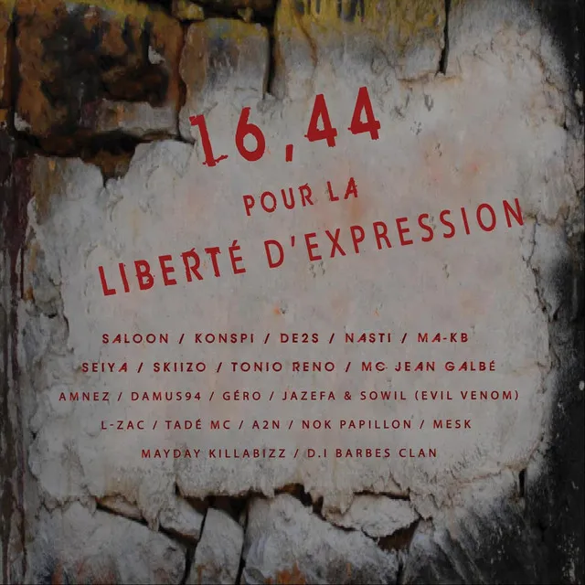 16,44 pour la liberté d'expression