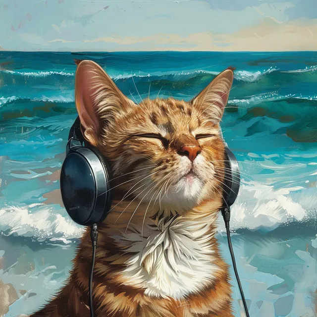 Feline Tides: Cats Ocean Melodies