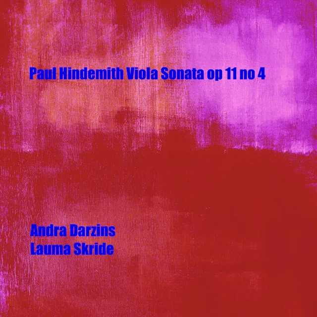 Paul Hindemith Sonata For Viola And Piano Op. 11 Nr. 4 In F Major: I. Fantasie