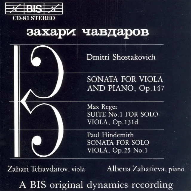 Viola Sonata in F Major, Op. 147: I. Moderato