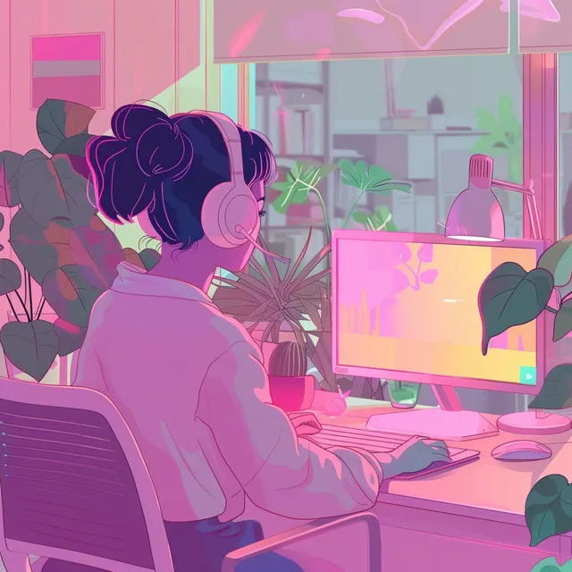 Ambiente De Estudio Tranquilo De Lofi