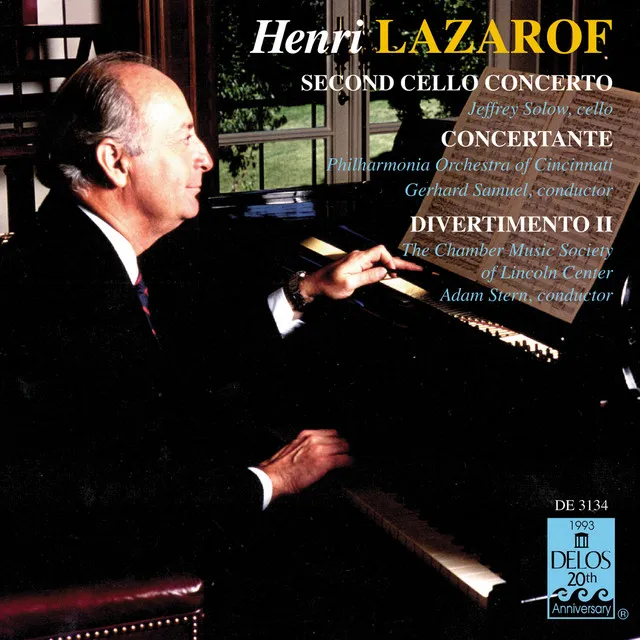 Lazarof, H.: Cello Concerto No. 2 / Concertante for 2 Horns and 16 Strings / Divertimento Ii