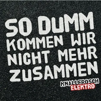 So Dumm Kommen Wir Nicht Mehr Zusammen by Knallfrosch Elektro