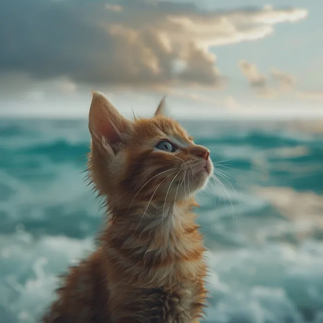 Santuario Oceánico Para Gatos: Melodías Calmantes Del Mar