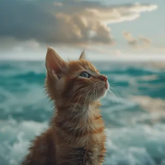 Santuario Oceánico Para Gatos: Melodías Calmantes Del Mar by Los sonidos de las olas del mar