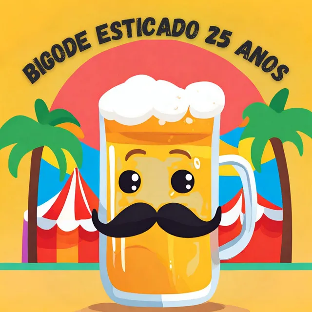 BIGODE ESTICADO 25 ANOS