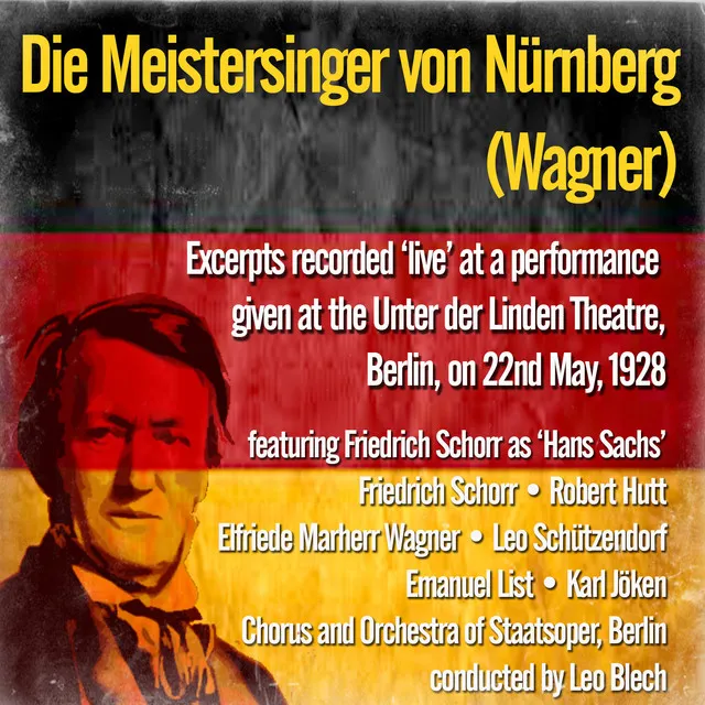 Die Meistersinger von Nürnberg, Act I, Scene 2: Hilf Gott! Will ich den Schuster sein?