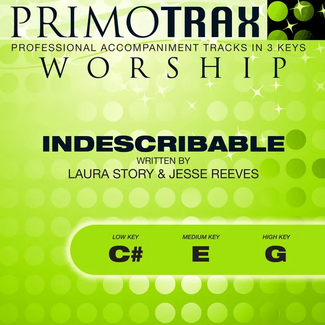 Indescribable (Worship Primotrax) [Performance Tracks] - EP