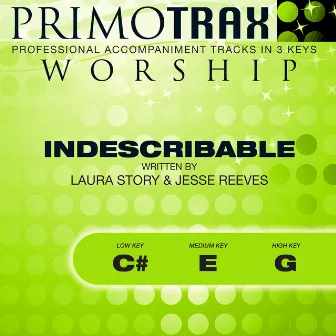 Indescribable (Worship Primotrax) [Performance Tracks] - EP by Brent Miller