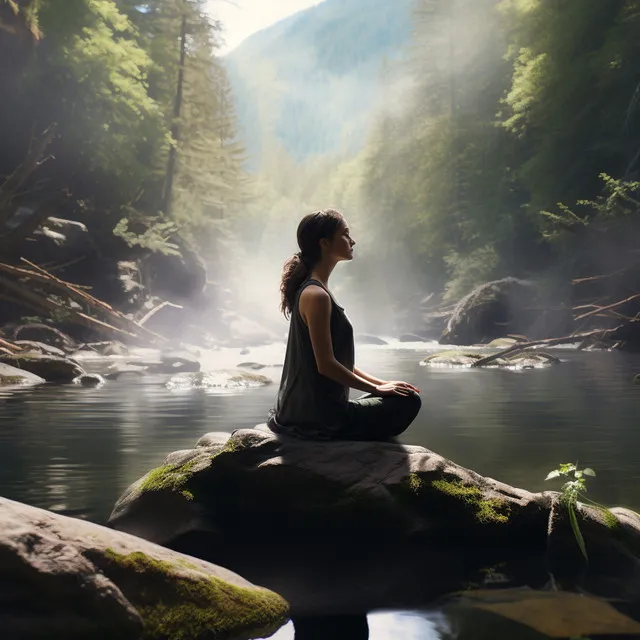 Flujo De Meditación Del Río: Armonía Serena Del Agua