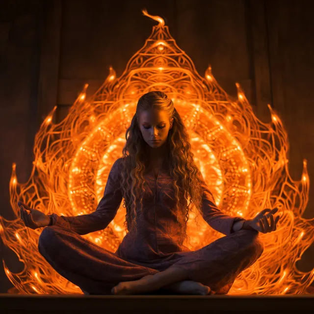 Yoga to Binaural Fire Sounds: Energizing Warmth