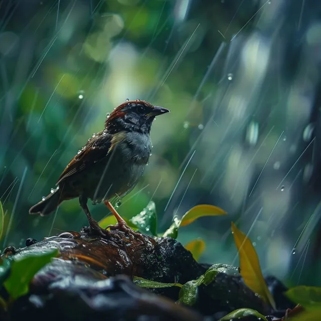 Relaxing Binaural Spa: Gentle Nature Rain and Bird Sounds