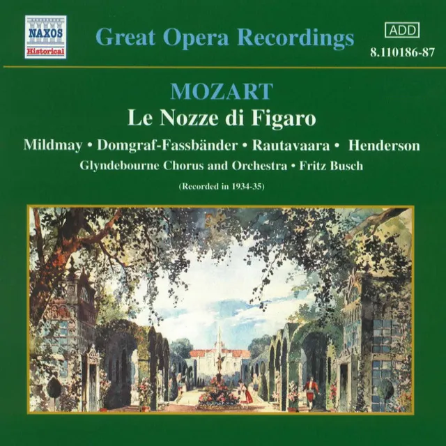 Mozart: Le nozze di Figaro, K. 492, Act 1: "Cinque ... dieci ... venti" (Figaro, Susanna)