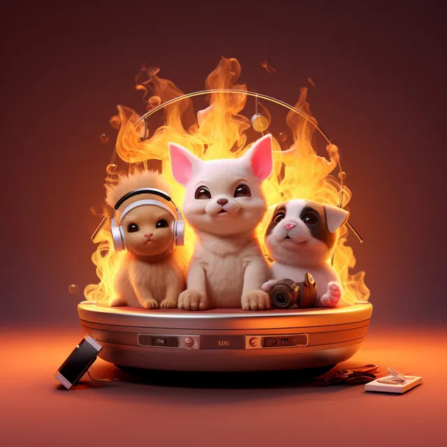 Pets Campfire: Fire Binaural Sounds