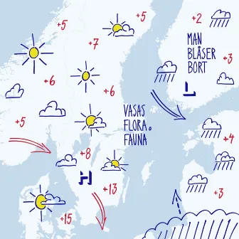 Man blåser bort by Vasas flora och fauna