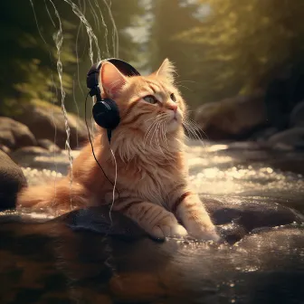 Feline Binaural Waters: Serene River Acoustics by Noisy Moons