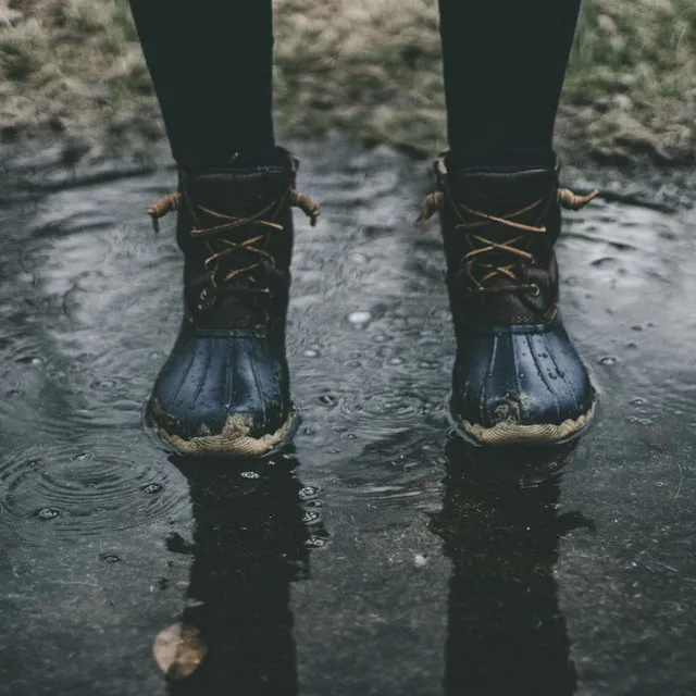 Stormy Serenity: Rain on Puddle and Thunder Meditation