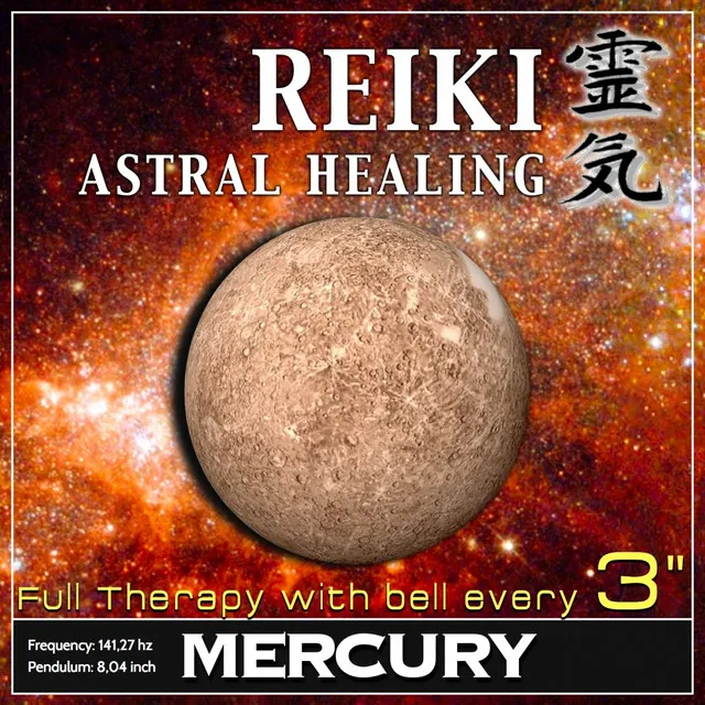 Reiki Astral Healing - Mercury Frequency - 1h Full Binaural Healing Therapy With Bell Every 3 Minutes