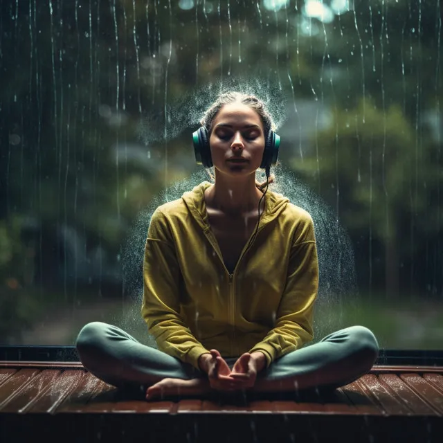 Yoga Balance in Rain