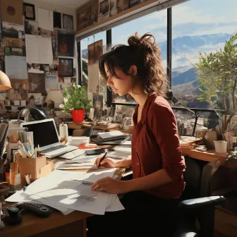 Oficina En La Orilla Del Río: Oasis De Trabajo Con Aguas Tranquilas by Música para el trabajo productivo