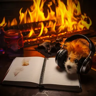 Pets Binaural Fire: Calming Flame Harmonies by Doggy Music Radio