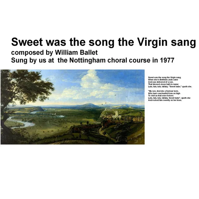 Nottingham summer course 1977 Sweet was the song the Virgin sang