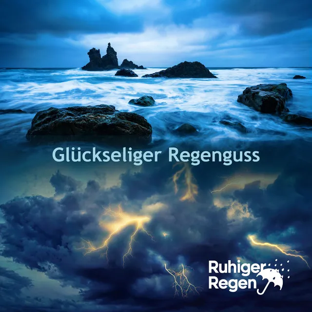 Glückseliger Regenguss