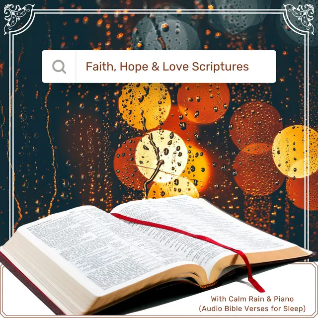 Faith, Hope & Love Scriptures (With Calm Rain & Piano) [Audio Bible Verses for Sleep]