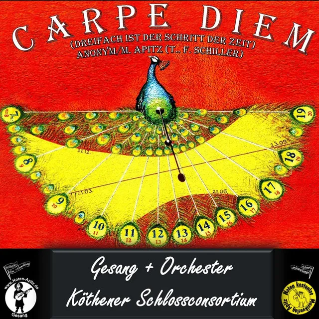 Carpe diem Dreifach ist der Schritt der Zeit (Sprüche des Konfuzius) Noten kostenlos [Orchester Köthen]