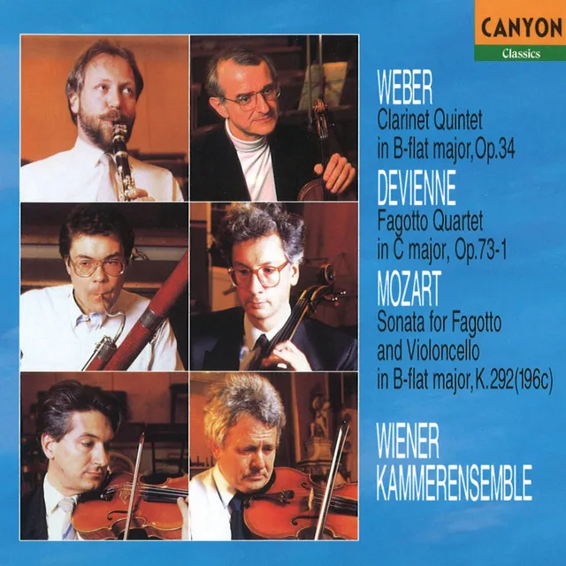 Weber : Clarinet Quintet / Devienne : Fagotto Quartet / Mozart : Fagotto Sonata