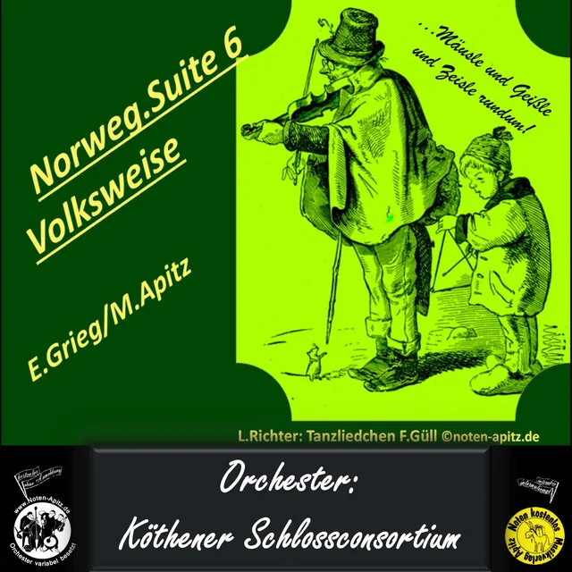 Norwegische Suite Teil6 Volksweise (Orchester Köthen) [PDF-Noten kostenlos noten-apitz.de Musikverlag