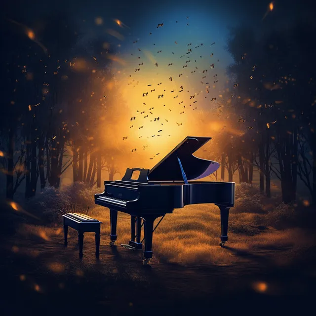 Piano Twilight Serene Echo