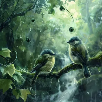 Binaural Nature's Rain: Birds and Melodic Showers - 80 88 Hz by E_90