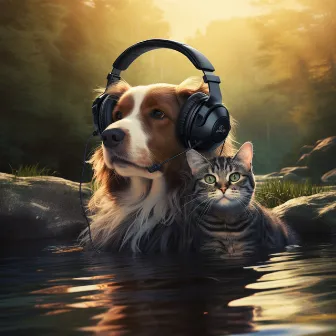 Streamside Serenity: Pets Relaxation Harmony by Hertzzz