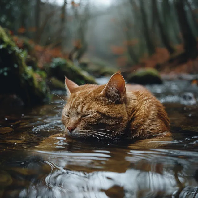 Gatos Y Cascadas: Sonidos Relajantes De Arroyos