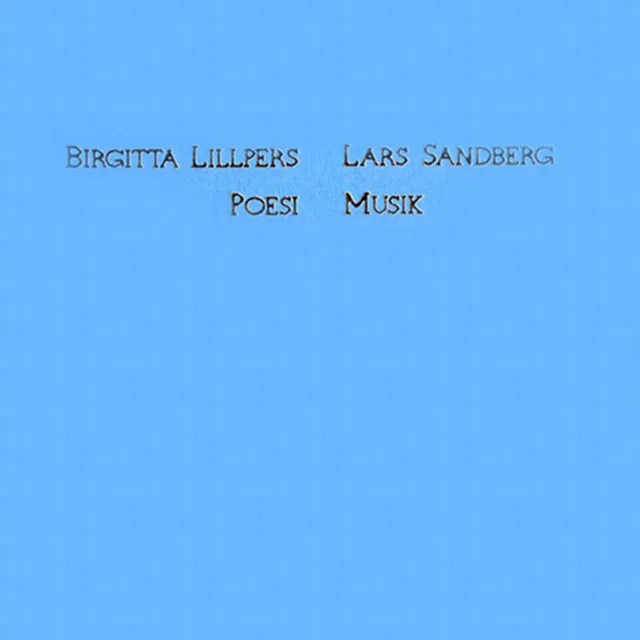 Poesi Musik - Birgitta Lillpers, Lars Sandberg