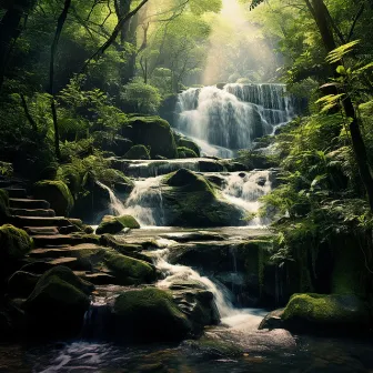 Cats and Waterfalls: Gentle Stream Ambience by Healing Water Sounds