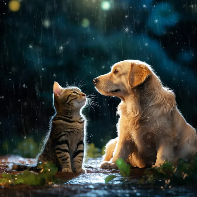 Rain Harmonies: Pets Soothing Echoes