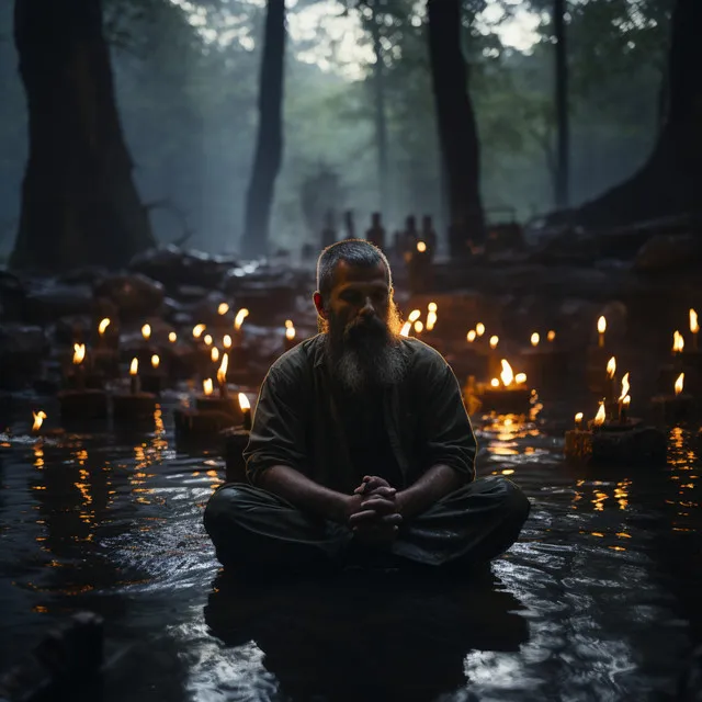 Serenidad De La Meditación Guiada Junto A La Chimenea