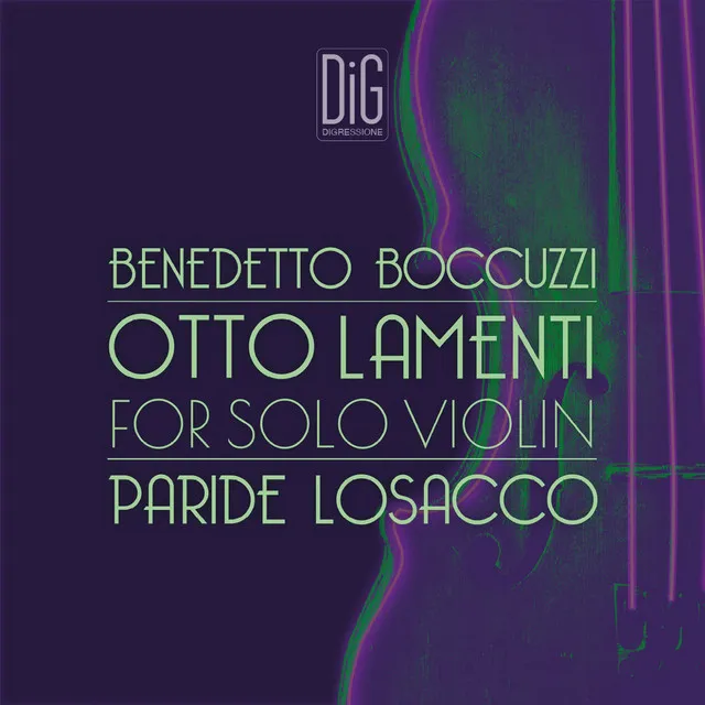 Otto lamenti for solo violin