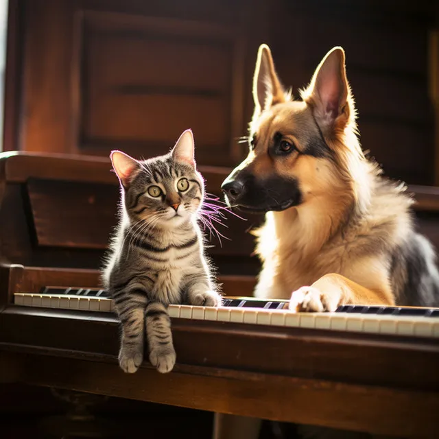 Playful Pets Enjoy Tunes