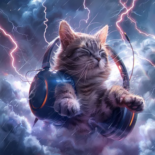 Binaural Purr: Thunder for Cats Melodic Echo